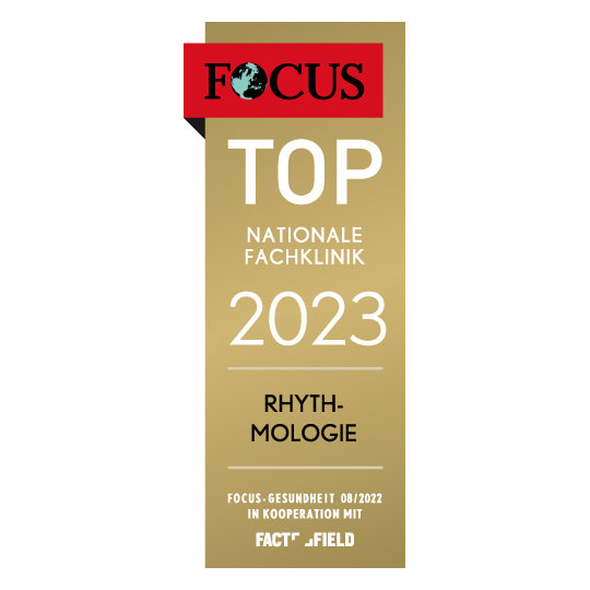 Focus-Siegel "Top Nationale Fachklinik 2022 - Rhythmologie"