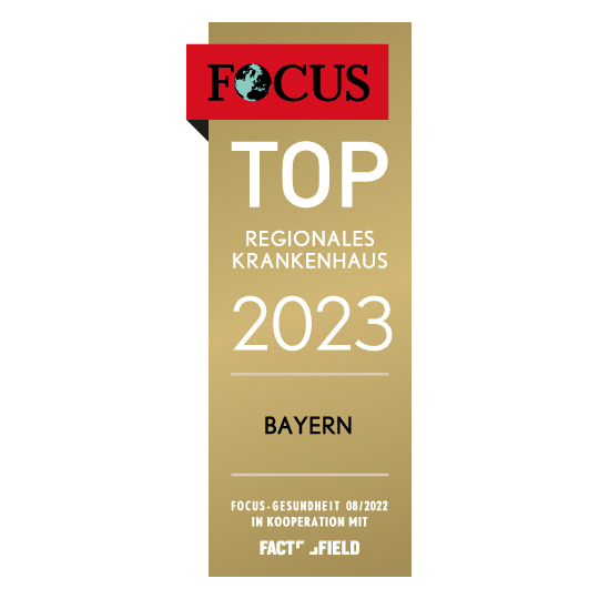 Focus-Siegel "Top Regionales Krankenhaus 2022 - Bayern"
