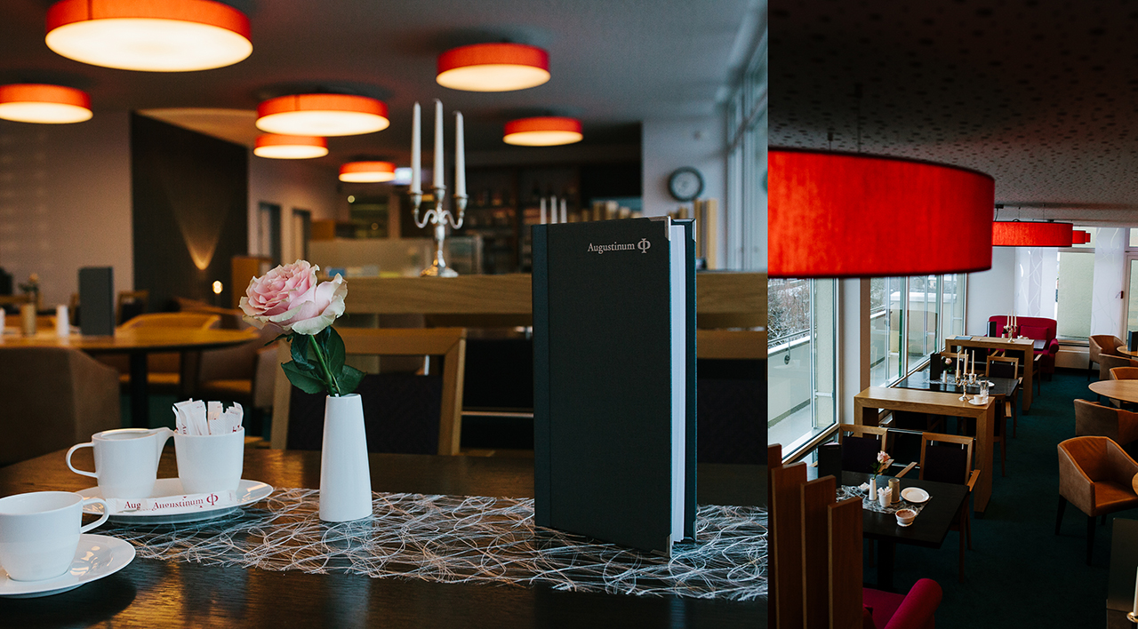 Das Café Augustinum freut sich von Mittwoch bis Freitag und am Sonntag von 14:30 Uhr bis 18:00 Uhr auf Ihren Besuch, samstags von 14:30 bis 20:00 Uhr! Das Café Augustinum freut sich von Mittwoch bis Freitag und am Sonntag von 14:30 Uhr bis 18:00 Uhr auf Ihren Besuch, samstags von 14:30 bis 20:00 Uhr!