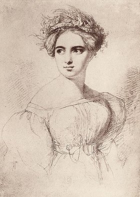Porträtzeichnung Fanny Mendelssohn
