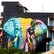 bunte Fassadenmalerei, Motiv: Elefant