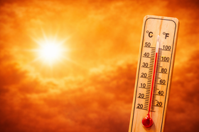 Sonne und Temperatur-Anzeige