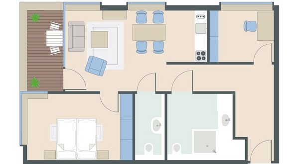 3-Zimmer-Wohnung mit 76 Quadratmetern