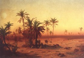 Oasenlandschaft, gemalt