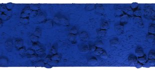 Blaues Gemälde mit Struktur