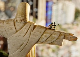Miniaturversion der Jesus-Statue in Rio de Janeiro