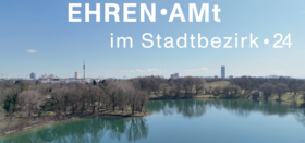 Blick über See Richtung München