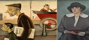 drei Gemälde der neuen Sachlichkeit, siehe Ankündigungstext