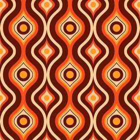 Orange braun gemusterte Tapete