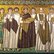 Mosaikbild mit Kaiser Justinian I. und Gefolge