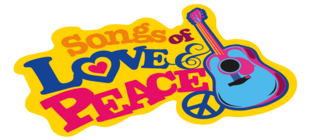 Bunter Schriftzug Songs of Love & Peace