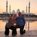 Ehepaar Ritter vor der Moschee in Abu Dhabi