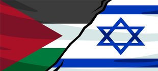 Symbolbild Israel-Palästina, Porträt von Dr. Robert