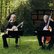 Vier Musiker im Park