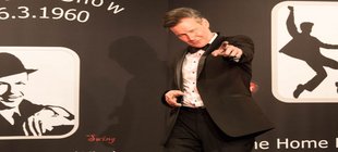 Der Schauspieler Hajo Mans als Elvis Presley