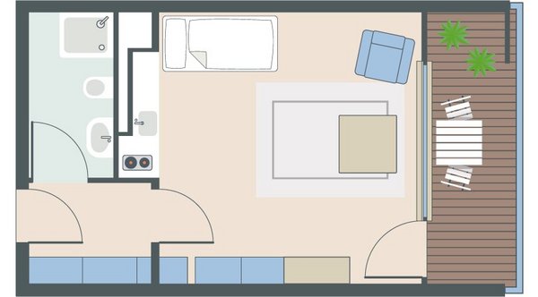1-Zimmer-Wohnung mit 27 Quadratmetern