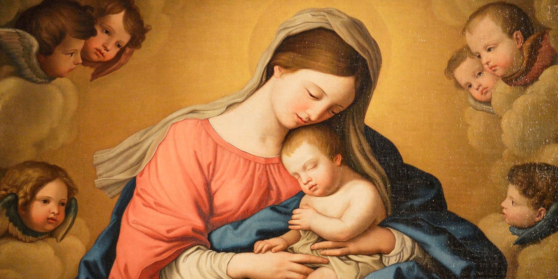 Gemälde Madonna mit Kind von Giovanni Battista Salvi da Sassoferrato, 1674