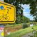 Radwegschild mit Elbe