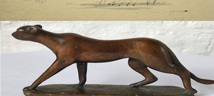 Bronzeskulptur Gepard