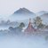 Pagode im Dunst