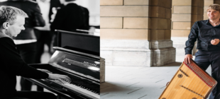 Klavierspieler und Zymbalspieler