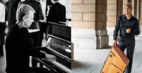 Klavierspieler und Zymbalspieler