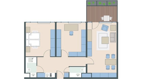3-Zimmer-Wohnung mit 88 Quadratmetern