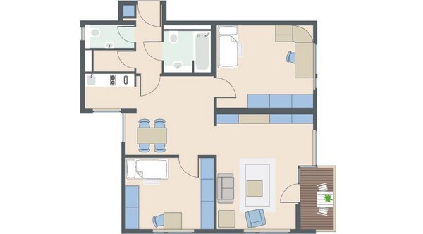 3-Zimmer-Wohnung mit 81 Quadratmetern