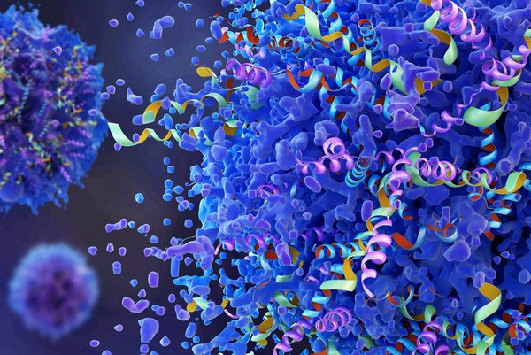 Blaue Stickstoffmoleküle