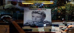 Der "Starman" Schallplatte von David Bowie in einem Schaufenster