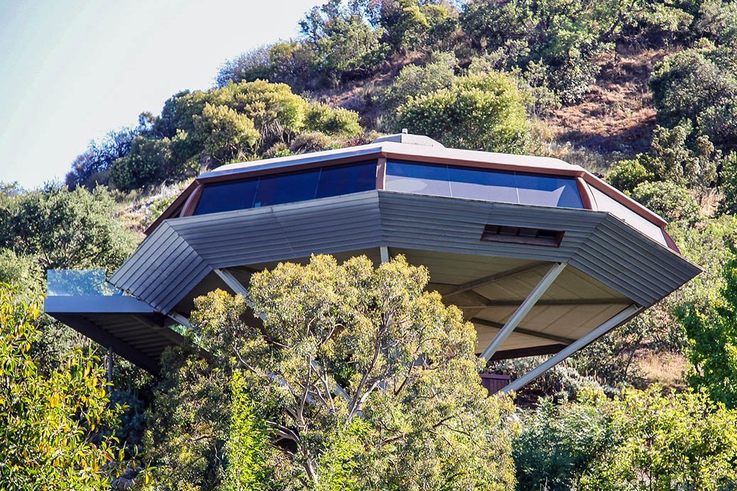 das futuristische Haus Chemosphere in den Hollywood Hills