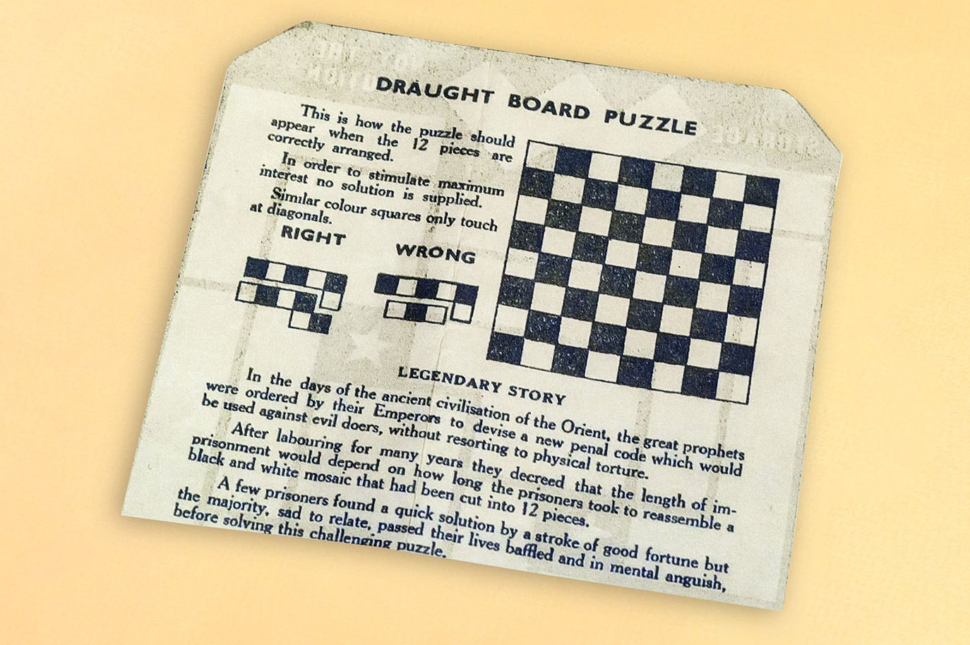 draught board puzzle, Bedienungsanleitung