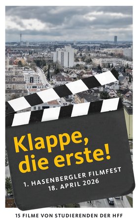Filmklappe mit Schriftzug Klappe, die erste