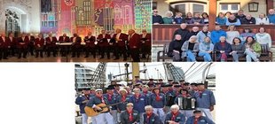 Drei verschiedene Chöre: Polizeichor, Shantychor und Vocal Total
