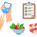Hand, Salat, Pillen, Checkliste