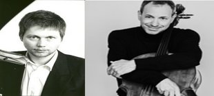 Zwei Männer mit Flügel und Cello