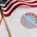 USA Flagge und Aufkleber "Vote"