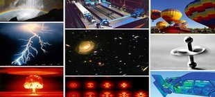 Collage mit physikalischen Phänomenen