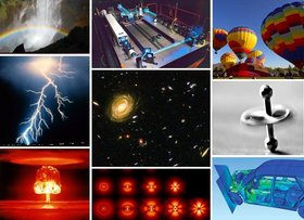 Collage mit physikalischen Phänomenen