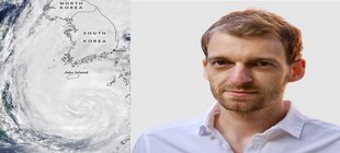 Collage Flüchtlingsboot auf dem Meer / Moritz Aisslinger