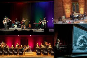 Musiker auf der Bühne des Augustinum Heidelberg